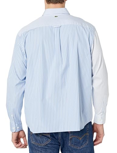 Lacoste Men's Unisex Large Crocodile Striped Cotton Shirt2