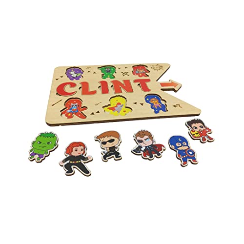 Superhero puzzle set, baby boy learning activities