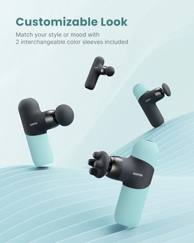 Image of RENPHO Mini Thermal Massage Gun with Heat, Color Silicone Casing, 4 Speeds