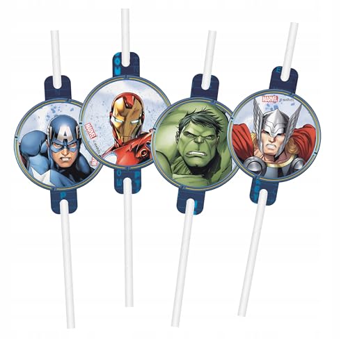Procos Avengers Infinity Stones Lot de 4 pailles