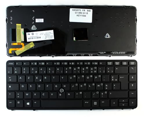 Clavier HP Elitebook 850 G1 AZERTY réparer touches usées avec cadre rétroéclairé noir