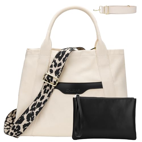 Tote Bag for Women Canvas Zip Top Handle Women's Handbag Multi Pockets Travel Crossbody Shoulder Bag One Size B1-beige-m