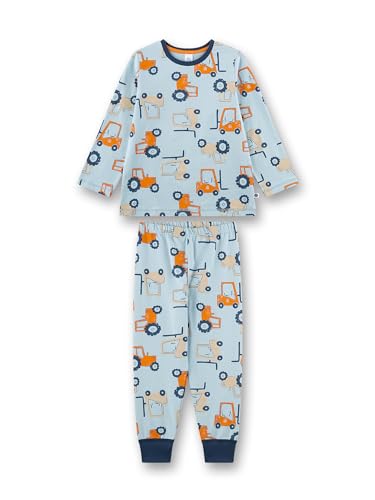 Sanetta Jungen-Schlafanzug blau Traktor | Hochwertiger und bequemer Schlafanzug aus Baumwolle für Jungen.