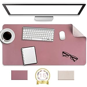 Non-Slip Desk Pad,Mouse Pad,Waterproof PVC Leather Desk Table Protector,Ultra Thin Large Desk Blotter, Easy Clean Laptop…