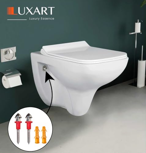 Image of LUXART Racks Bolt EWC & Wall Hung (SS 304) wall Mount Commode Rack Bolt 16mm thikness, installation screw set with full accessories for wall mounted commode