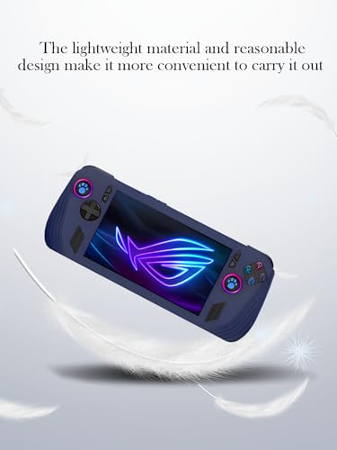 Image of Silicone Case for ASUS ROG Ally X 2024 New Soft Silicone Anti-Fall Shockproof Protective Kids Friendly for Rog Ally X Gaming Console Accessories (Blue)