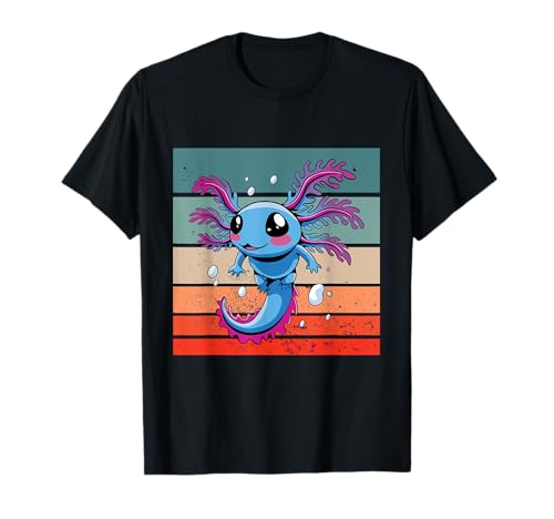 Mignon Axolotl nageant Kawaii Axolotl Lovers Anime Japonais T-Shirt