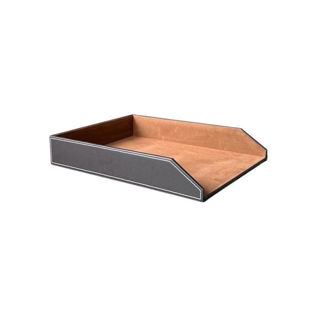 File Organiser Leather Desk File Organizer, Used to Store documents folders Stationery Magazines Newspapers