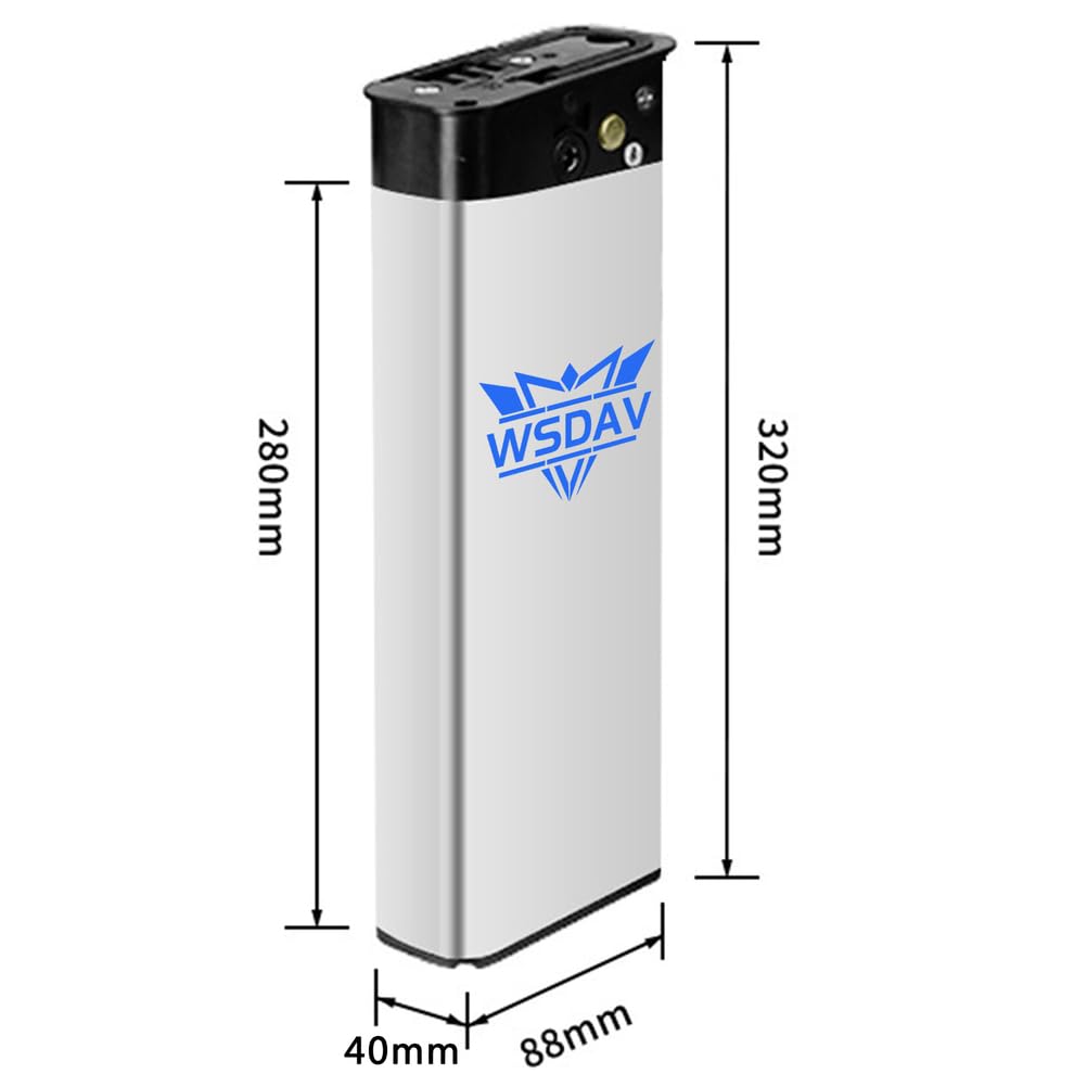 Batería de Iones de Litio de 48 V, batería de Litio de 36 V, baterías de Repuesto de 5,2 Ah, 7,8 Ah y 10,5 Ah para Motores de 0 a 400 W con Cargador