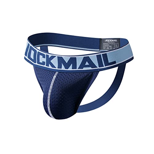 JOCKMAIL 3PCS/PACK Mens Underwear Jockstrap Mesh Breathable Jockstrap Athletic Supporters Mens Jock Strap4
