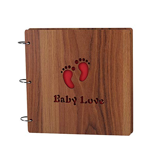 Large DIY Photo Album Wood Cover Baby Photo Book for Toddlers Saving The