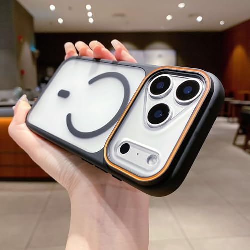 Image of AIBEX Magnetic Compatible Shockproof Case for iPhone 17 Pro - Slim Protective Back Cover with Camera Lens Protection, Strong Magnetic Support, Anti-Slip Grip, Military Grade Drop Protection (Black)