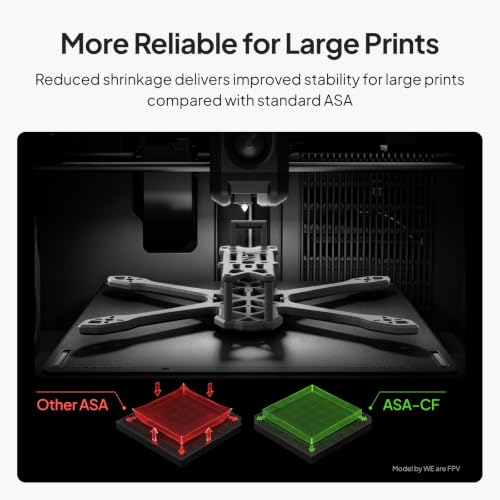 Image of ELEGOO Carbon Fiber ASA Filament 1.75mm Sand 1KG, Low Warp for Outdoor Parts ASA CF Reinforced 3D Printer Filament, UV & Weather Resistant, High Rigidity, 1kg(2.2lbs) Spool Fits for Most FDM Printers