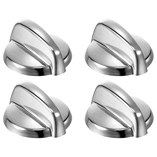 WB03T10284 Knobs Plastic Burner Control Knobs Compatible with General Electric GE Range/ Stove/ Oven Knob Replace for AP4346312 PS2321076 (4 Pack)