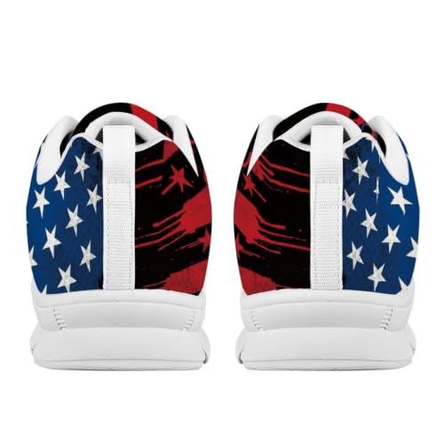 Image of GIFTPUZZ Mens Lace Up Athletic Trainers Running Sneakers Wedge Breathable Gym Lightweight Sports Tennis Shoes