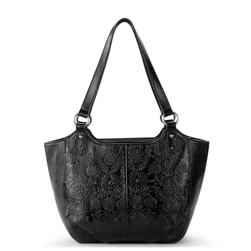 Image of The Sak Bolinas Leather Satchel - Spacious Shoulder Bag with Zip Closure