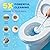 64Pcs Disposable Toilet Wand Refills for Clorox, Toilet Bowl Cleaners Scrubber, 5X Cleaning Exclusive Upgrade Formula Disposable Toilet Bowl Wand Refills Replacement Cleaner Brush Heads