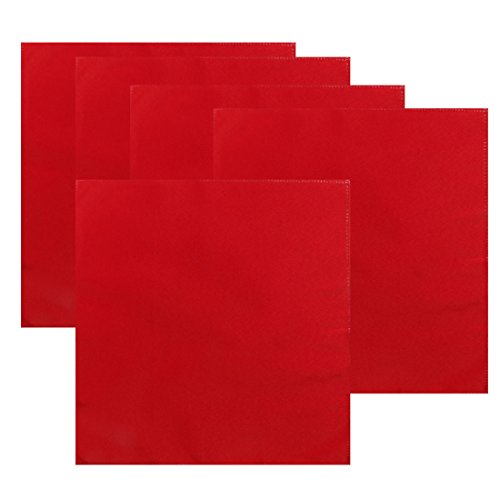 Manteles individuales de tela 50 x 50 cm 5 unidades rojo miniatura 1