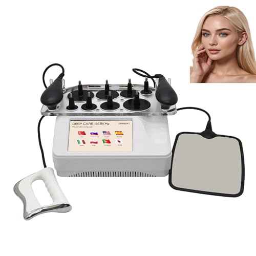 Máquina de radiofrecuencia corporal y facial para adelgazar, eliminación de grasa corporal, 448K, terapia térmica, alivio del dolor, 28 x 22 x 18 cm