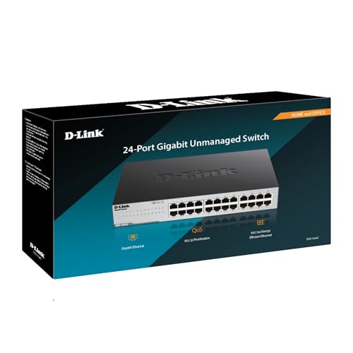 Image of D-Link 24-Port Unmanaged Gigabit Switch - 24 x Gigabit Ethernet Network - Twisted Pair - 2 Layer Supported - 5 Year Limited Warranty
