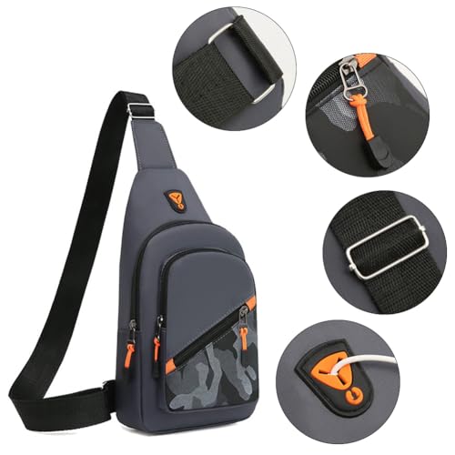 Bolso de pecho impermeable Gray que alivia el peso 3