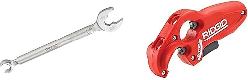 RIDGID Paquete de herramientas de plomería - Llave, cortador de tubos y más