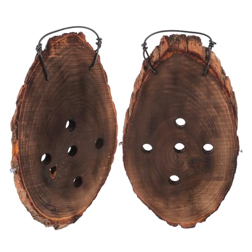 PAMINGONO Fioriera da Parete in Legno Massello per Felci e Orchidee Pannello di Montaggio Verticale Compatto 15X30 CM Supporto Sospeso per Piante da Interno Decorazione Salvaspazio per