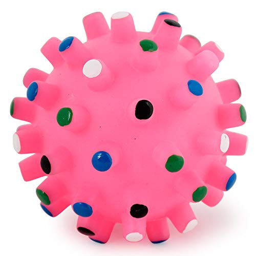 PSK PET MART Pack of 2 Pet Dog Puppy Thorny Ball Molar Teeth Cleaning Chewing Squeaky Sound Toy - Pink (B0919ZQJZC) Amazon Price History, Amazon Price Tracker
