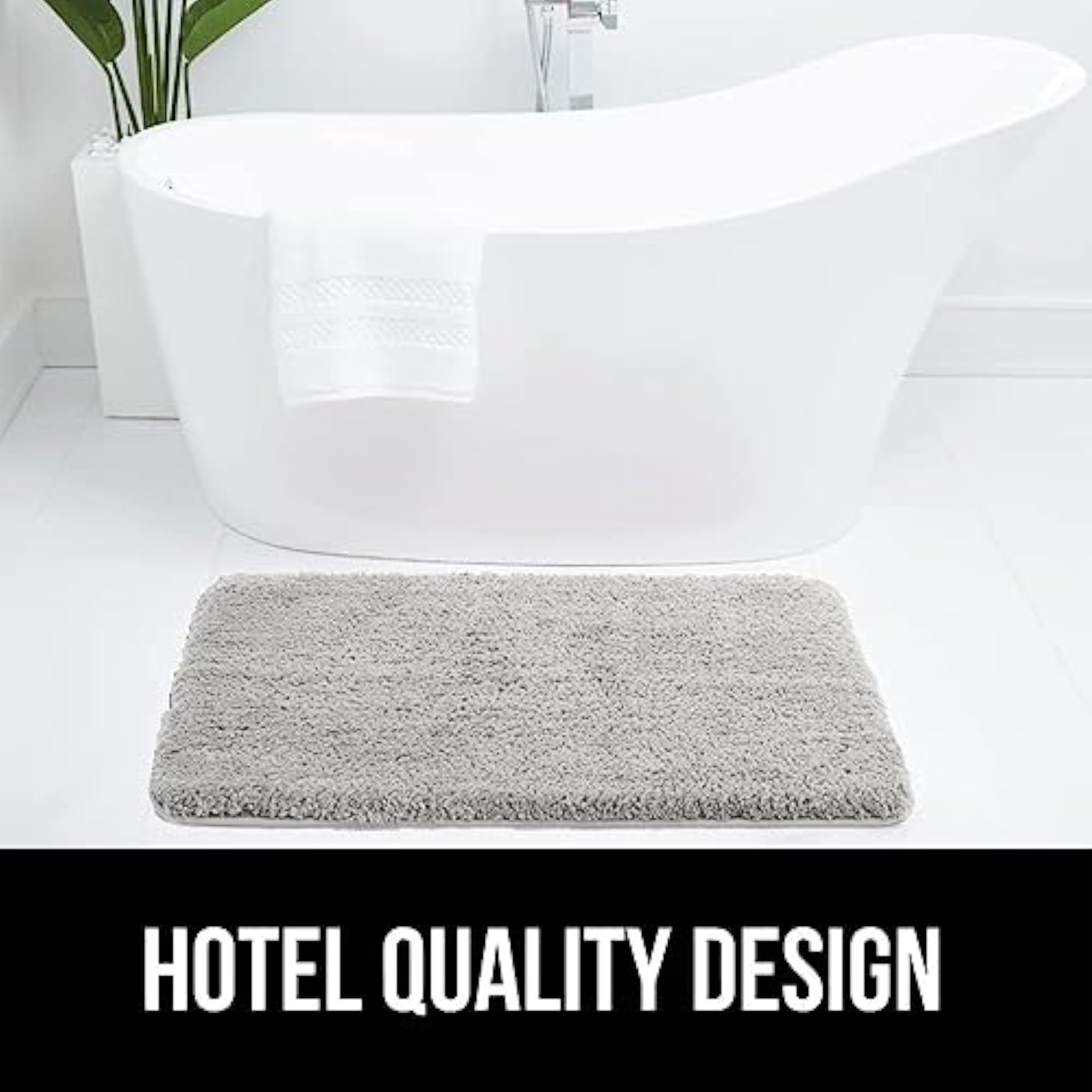 Premium Luxury Absorbent Bath Rug, Soft Microfiber