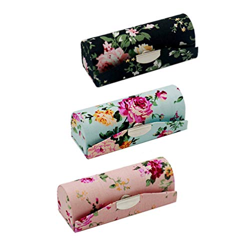 Étuis à Rouge à Lèvres, Motif Floral Élégant, 3 Pack Rangements pour Rouge à Lèvres Cover