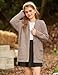 GRACE KARIN Teen Girls Sweater Cardigan Size 12 Long Sleeve Popcorn Knit Sweater Coat with Pockets Khaki