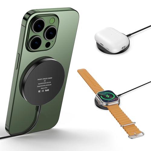 Mag Safe[d CX[d }Olbg iPhone16/15/14/13/12V[YɑΉ applewatch[d }OZ[t[d Mag Safe[dP[XtAirPodsɑΉ AbvEHb`[d O C y
