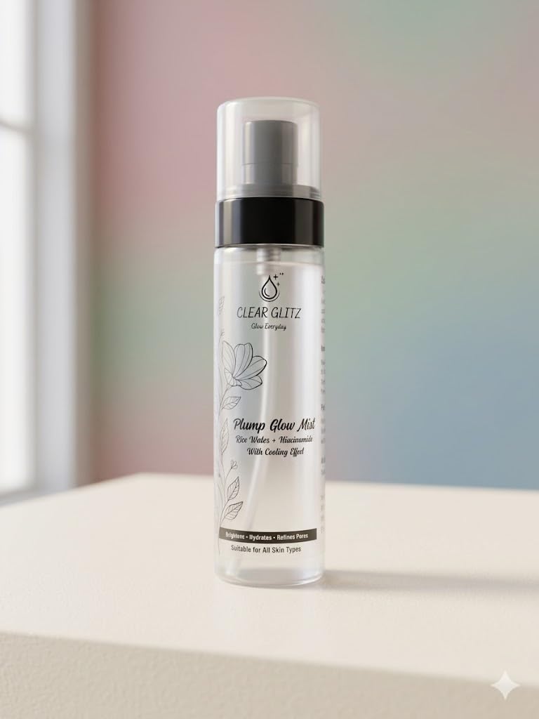 Clear Glitz | Clear Glitz plump glow mist refresh hydrate the skin with niacinamide and rice water 100 ml-image-24