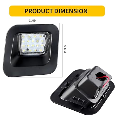 Luces LED para matrícula de parachoques con iluminación blanca intensa 3