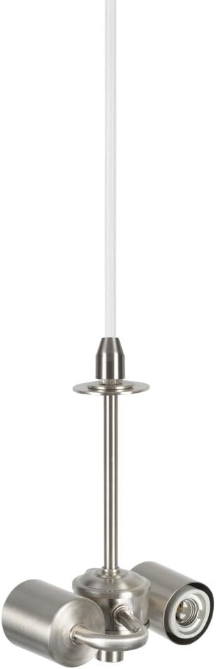 Aspen Creative 71013 2-Light Hanging Pendant Ceiling Light with Transitional Hardback Drum Fabric Lamp Shade, Grey & Black, 16" width