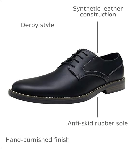Image of Jousen Men's Dress Shoes Retro Casual Dress Shoes for Men