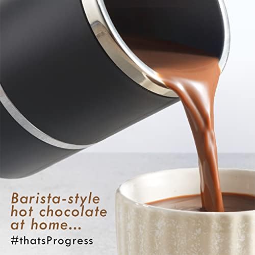 Progress EK5133P Chocoluxe Electric Hot Chocolate Maker, 300ml/150ml Non-Stick Milk Steamer/Frother, Cold Function for Iced Coffee & Frappes, 400W, Hot/Cold, Light/Thick Foam, Frothing Whisk Included