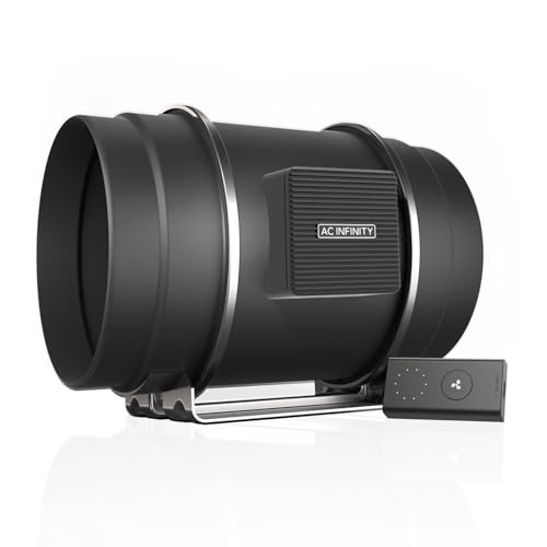 AC Infinity CLOUDLINE S8, Quiet 200mm Inline Duct Fan with Speed Controller - Ventilation Exhaust Fan for Heating Cooling Booster, Grow Tents, Hydroponics, 8-Inch