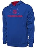 Icon Sports Men’s Pullover Hoodie – Officially Licensed Athletic Casual Sweatshirt FC Barcelona Football (FCB46PH, Blue, Medium)