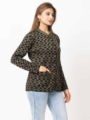 Image of TWENTY ME Winter Wear Casual Wear Acrylic Blend Button Closure and with Front Pockets Cardigans for Women's