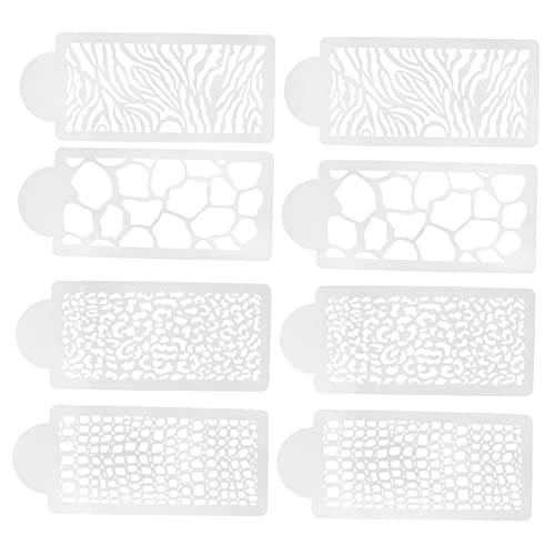 CIMAXIC 8pcs Cake Lace Molds for Decorative Printing Animal Stencils for DIY Decor