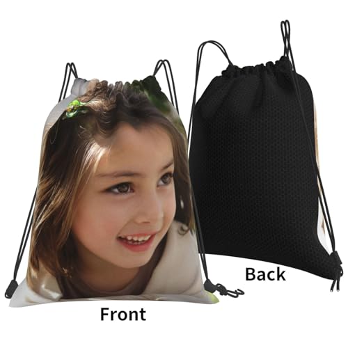 Custom Drawstring Bag Add Photo Text Personalized Drawstring Backpack Design Your Own Customized Gym Bags for Gifts color#32