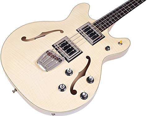 Guild Starfire Bass II Flamed Maple basse avec étui - Les Beatles, Paul McCartney, John Lennon, RIngo Starr, George Harrison Guild Starfire Bass II Flamed Maple basse avec étui – Image 6