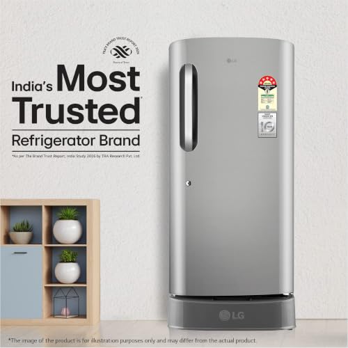 Image of LG 210 L, 5 Star, Smart Inverter, Direct Cool Single Door Refrigerator (GLD2256ZAPZ, Shiny Steel, Fit Max Chiller Tray, Base stand with Drawer & Runs on Home Inverter)