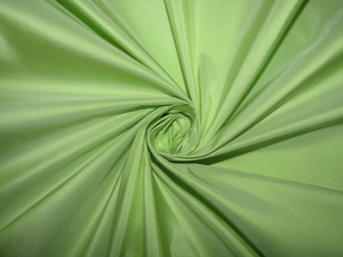 Tissu taffetas 100 % pure soie vert citron pastel largeur 137,2 cm TAF217