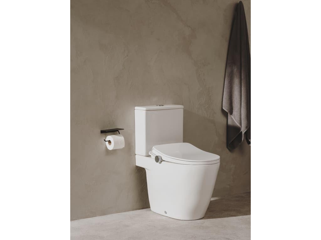 Roca A803151S01 - In-Wash® Ona - Smart toilet adosado a pared Rimless con salida dual. Incluye cisterna, tapa y asiento. Necesita toma de red.