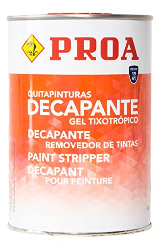 QUITAPINTURAS DECAPANTE EN GEL. Elimina pinturas y barnices sin esfuerzo. PROA 1 LITRO, Incoloro