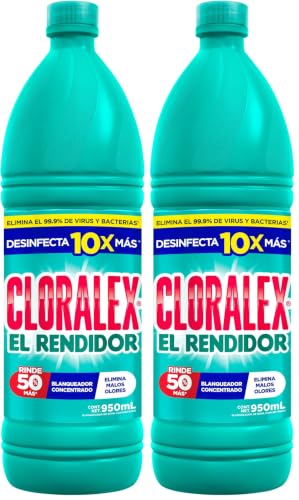 Cloralex El Rendidor Blanqueador 950ml (Paquete de 2)