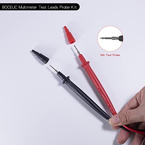 Boceuc Multimeter Probe Set, Alligator Crocodile Test Clip Clamp Cat Iii 1000 V, Cat Iv 600 V, 10 A Rating Test Lead For Fluke/Astroai/Innova Multimeter Electronic Clamp Meter #TOP2