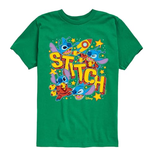 Disney - Lilo and Stitch - Stitch Space Stickers - Toddler & Youth Short Sleeve Graphic T-Shirt